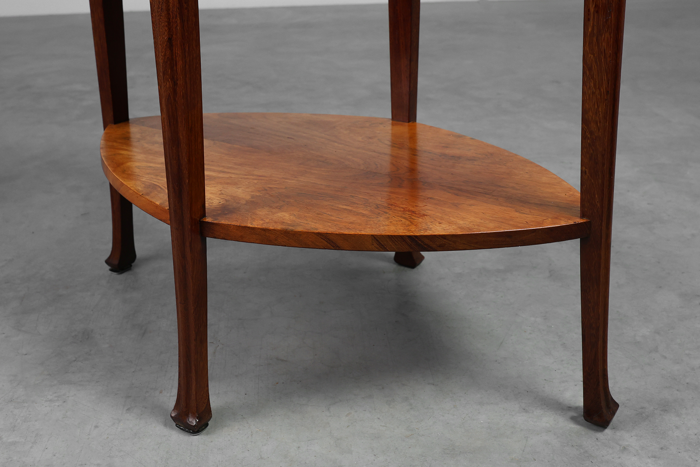 Art Nouveau Side Table in Walnut and Marble, France ca. 1915thumbnail